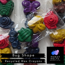 Load image into Gallery viewer, Bug Shape Recycled Wax Crayons - 4 Pack - Moray Melts