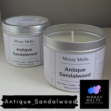 Load image into Gallery viewer, Antique Sandalwood Scented Candle Tin - 175g - Moray Melts