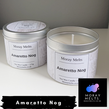 Load image into Gallery viewer, Amaretto Nog Scented Candle Tin - 175g or 75g - Moray Melts