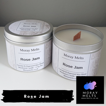 Load image into Gallery viewer, Rose Jam Woodwick Candle Tin - 250ML - Moray Melts