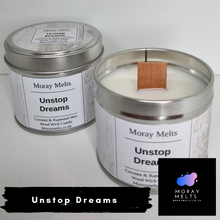 Load image into Gallery viewer, Unstop Dreams Wood Wick Candle Tin - 250ML - Moray Melts