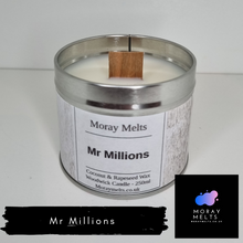 Load image into Gallery viewer, Mr Millions Scented Candle Tin - 250ml - Moray Melts