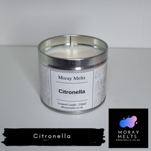 Load image into Gallery viewer, Citronella Scented Candle Tin - 250ML - Moray Melts