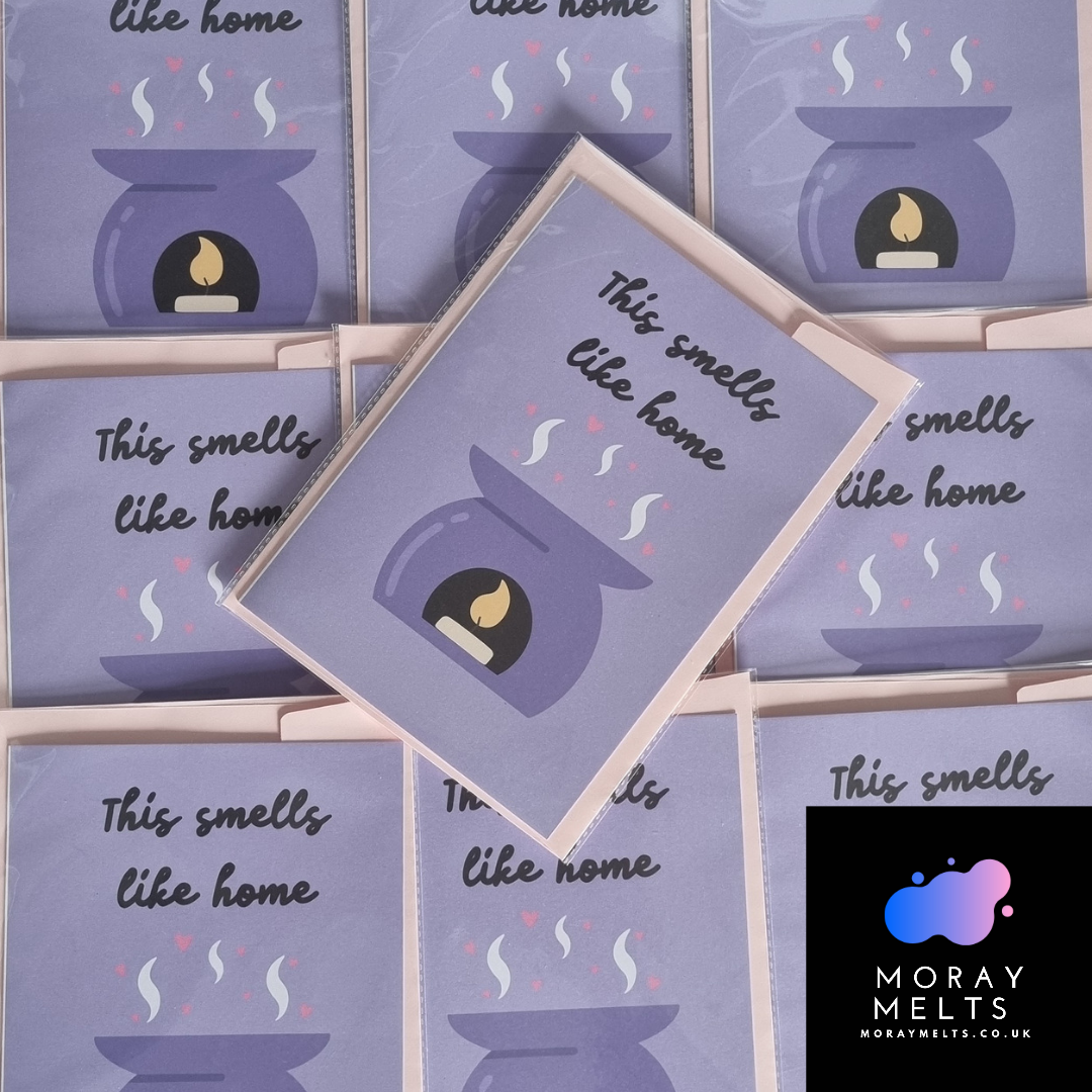 This Smells Like Home A5 Card Purple Moray Melts