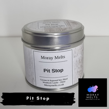 Load image into Gallery viewer, Pit Stop Wood Wick Candle Tin - 250ML