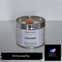 Load image into Gallery viewer, Citronella Scented Candle Tin - 250ML - Moray Melts