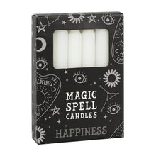 Load image into Gallery viewer, Magic Spell Candles - 12 Pack - White - Happiness