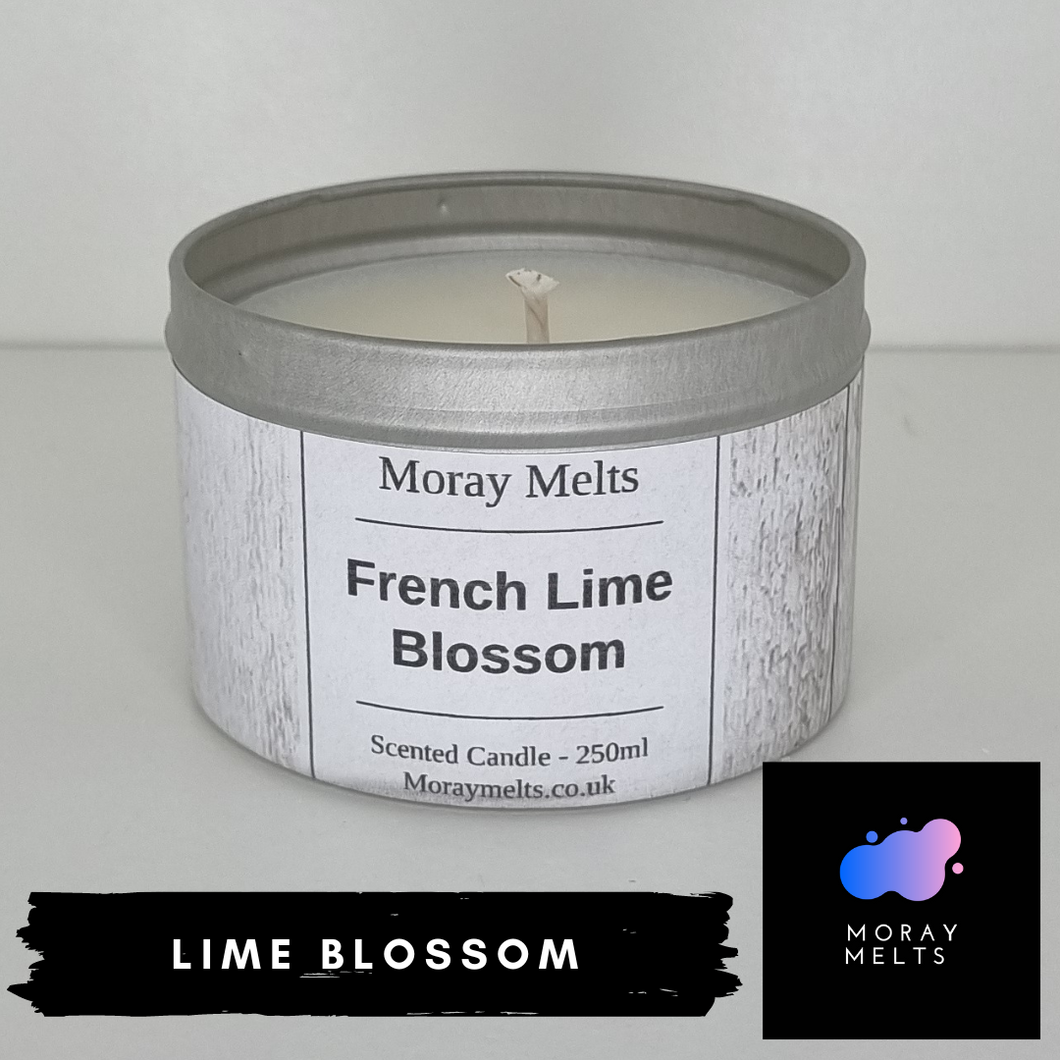 French Lime Blossom Scented Candle Tin - 250ml