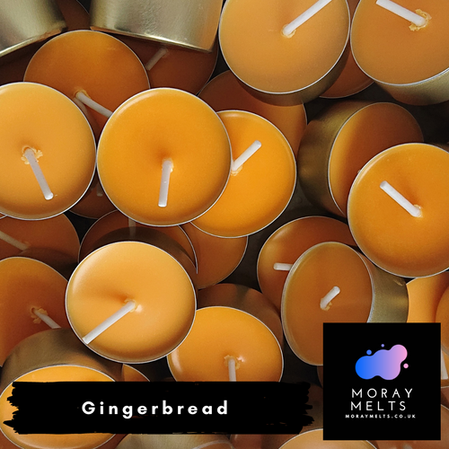Gingerbread Tealight Candle Box - Qty 9 OR 20 - Moray Melts