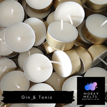 Load image into Gallery viewer, Gin &amp; Tonic Tealight Candle Box - Qty 9 OR 20 - Moray Melts
