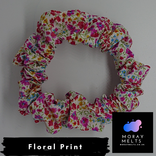 Floral Print Hair Scrunchie - Moray Melts
