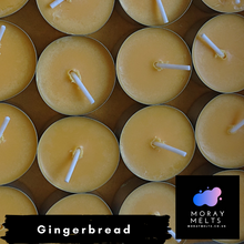 Load image into Gallery viewer, Gingerbread Tealight Candle Box - Qty 9 OR 20 - Moray Melts
