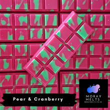 Load image into Gallery viewer, Pear &amp; Cranberry Wax Melt Snap Bars QTY 6 per pack - WHOLESALE ONLY
