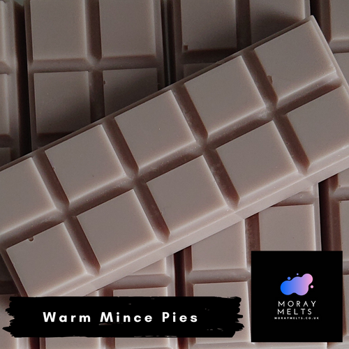 Warm Mince Pies Wax Melt Snap Bar -25g or 50g - Moray Melts