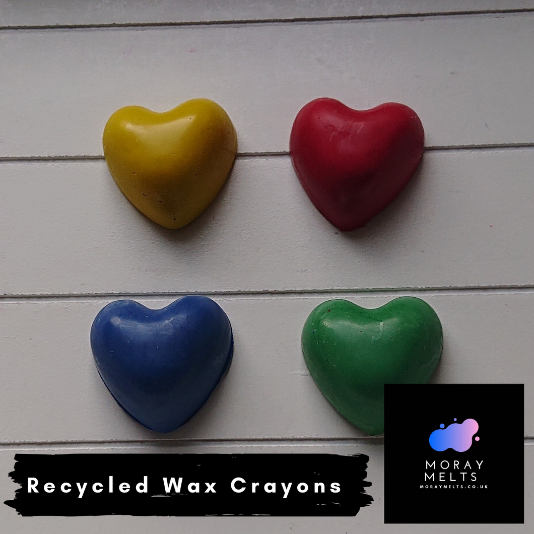Heart Shape Recycled Wax Crayons - 4 Pack