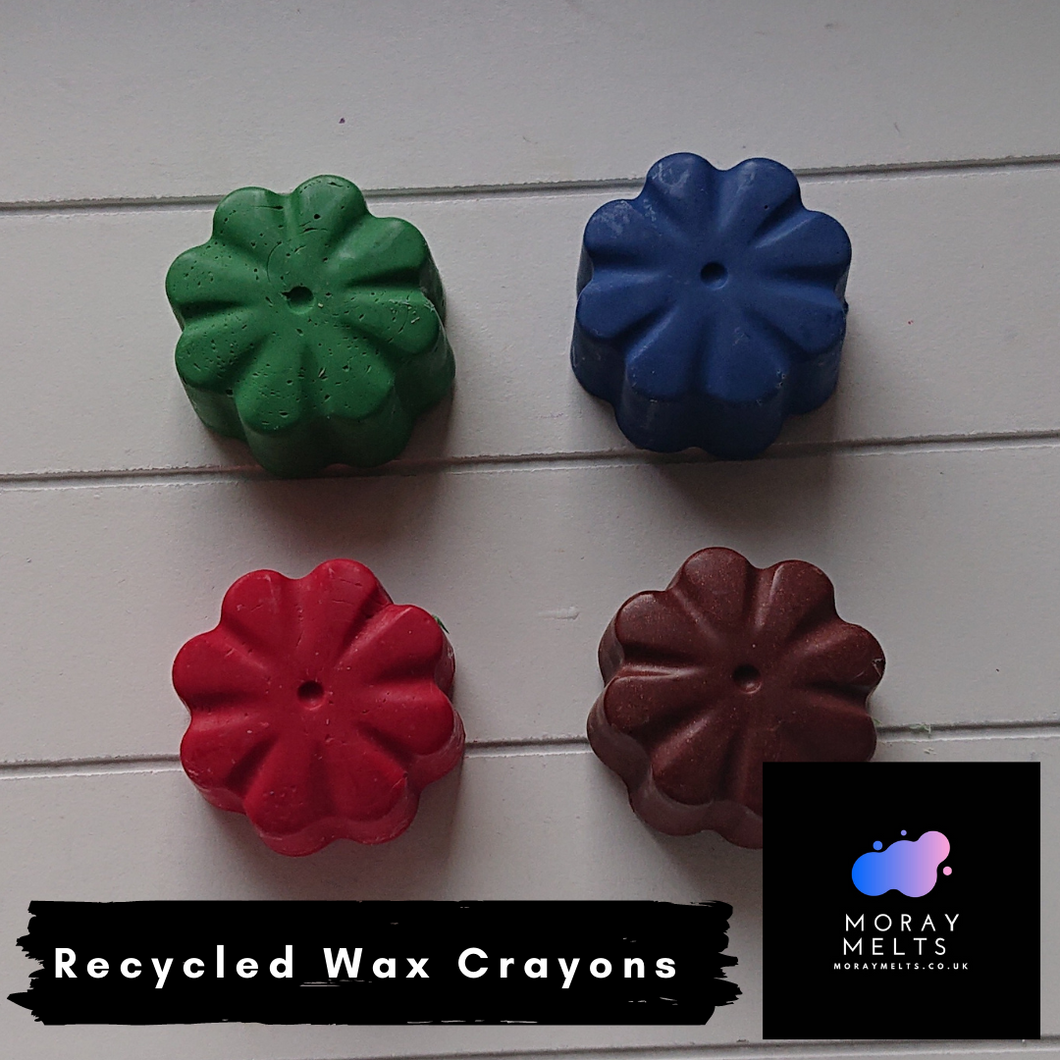 Flower Shape Recycled Wax Crayons - 4 Pack