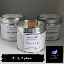 Load image into Gallery viewer, Dark Opium Scented Candle Tin - 175g - Moray Melts
