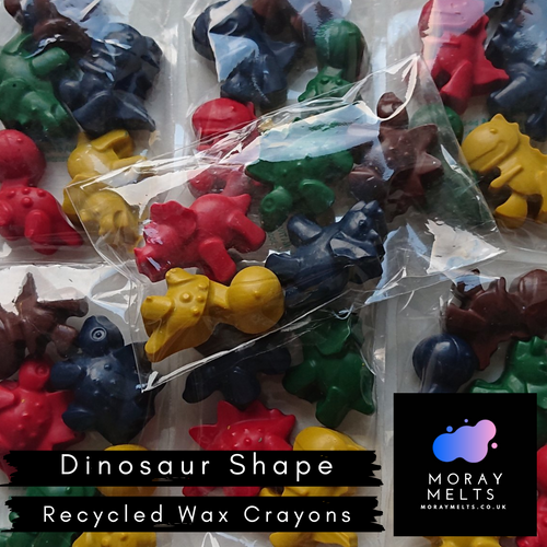 Dinosaur Shape Recycled Wax Crayons - 5 Pack - Moray Melts