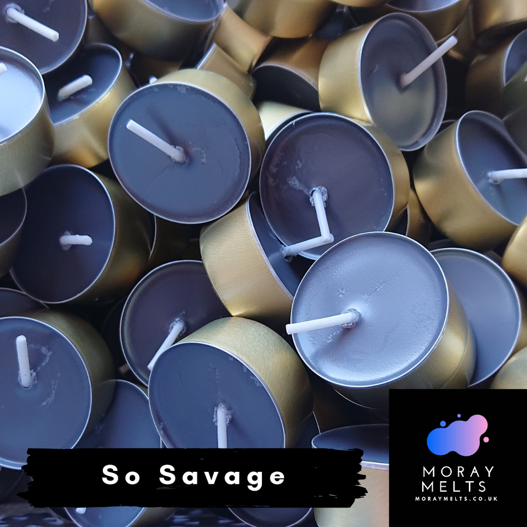 So Savage Tealight Candle Box of 20 - Moray Melts