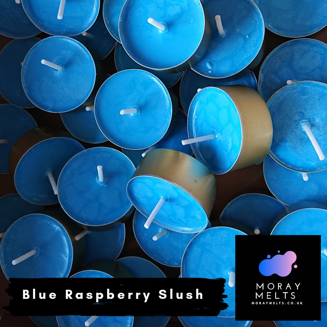Blue Raspberry Slush Tealight Candle Box - Qty 9 or 20 - Moray Melts