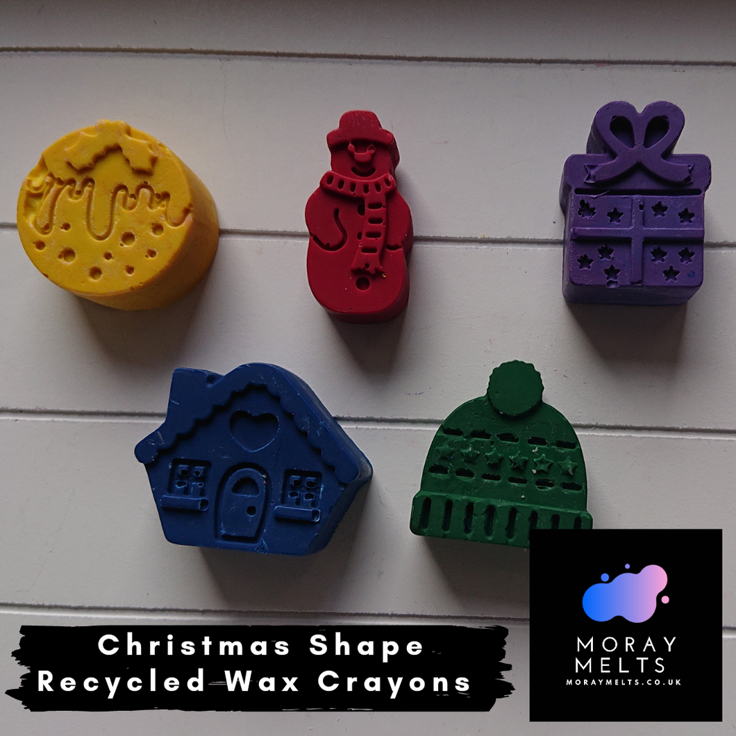 Christmas Shape Recycled Wax Crayons - 5 Pack