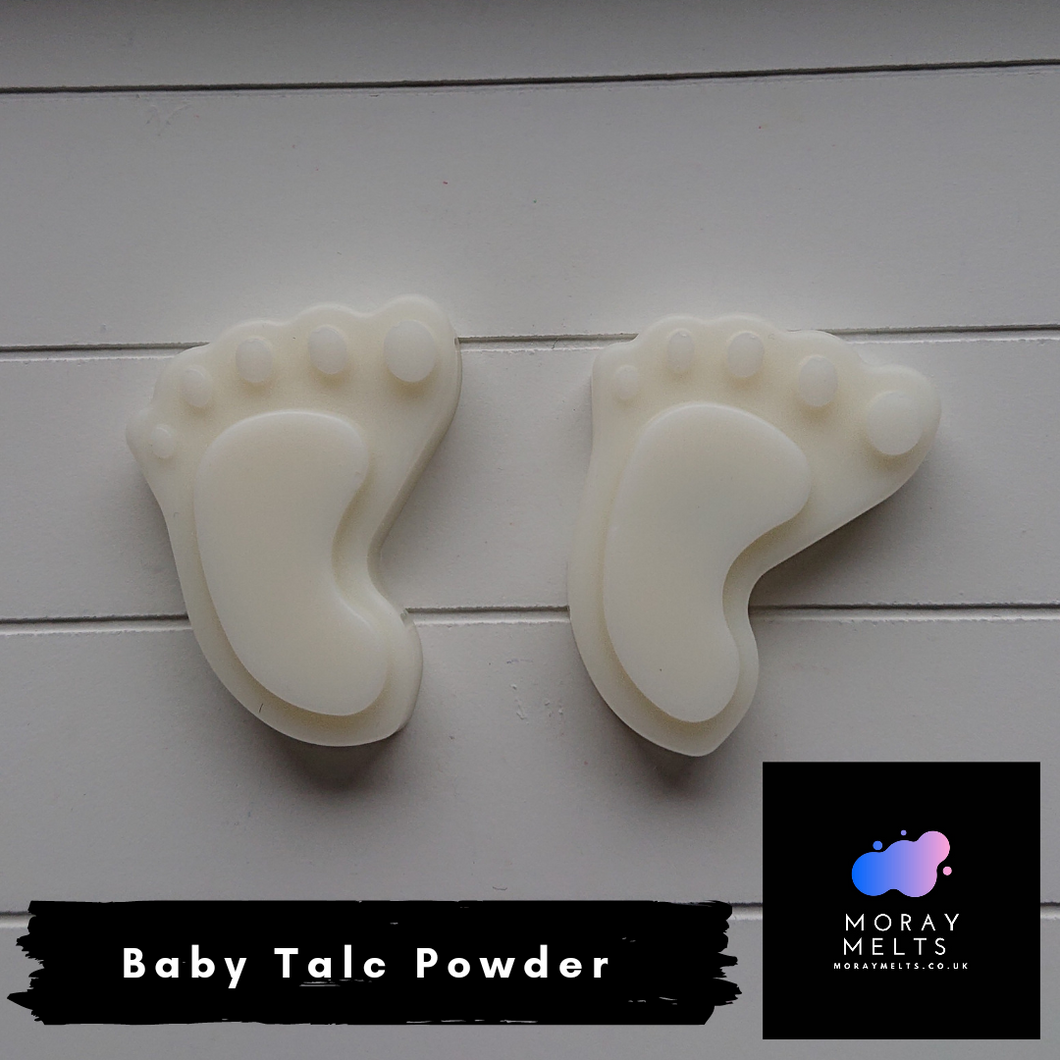 Baby Talc Powder Wax Melt Gender Reveal Baby Feet - 2 Pack