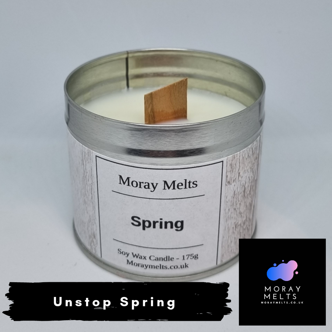 Unstop Spring Scented Candle Tin - 250ml - Moray Melts