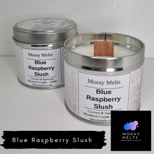 Load image into Gallery viewer, Blue Raspberry Slush Scented Candle Tin - 250ML - Moray Melts
