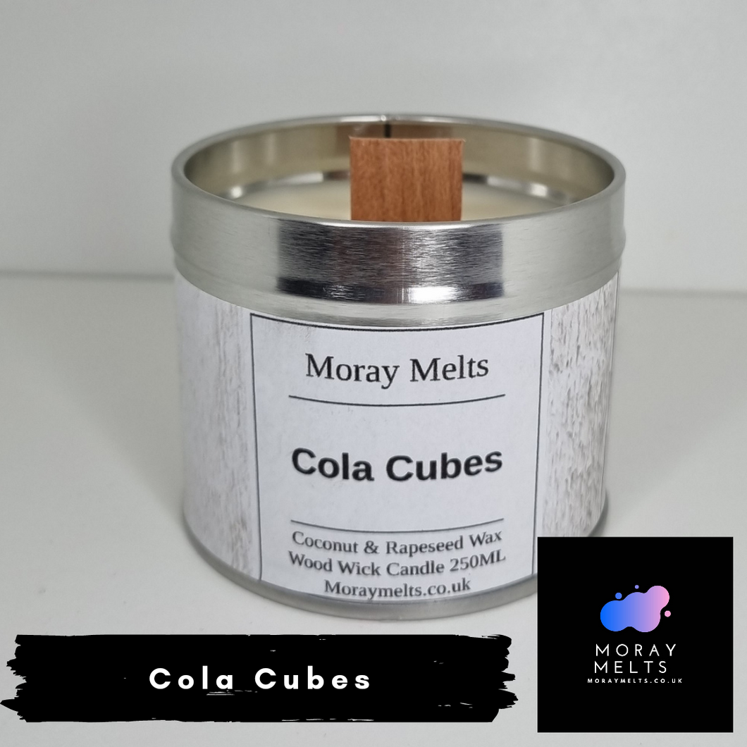 Cola Cubes Wood Wick Candle Tin - 250ml