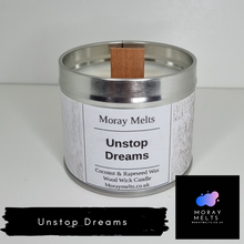 Load image into Gallery viewer, Unstop Dreams Wood Wick Candle Tin - 250ML - Moray Melts
