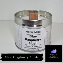 Load image into Gallery viewer, Blue Raspberry Slush Scented Candle Tin - 250ML - Moray Melts
