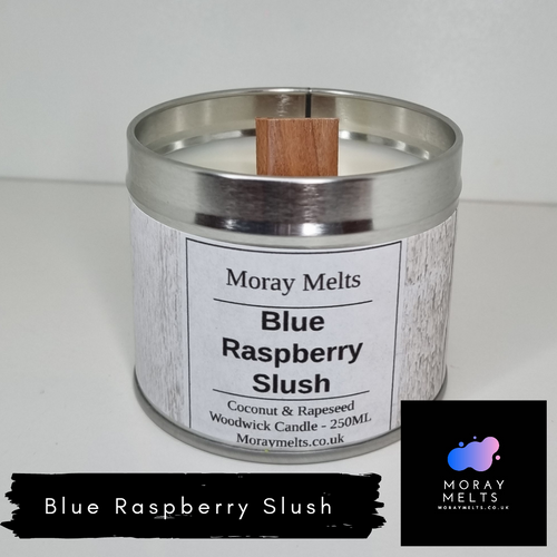 Blue Raspberry Slush Scented Candle Tin - 250ML - Moray Melts