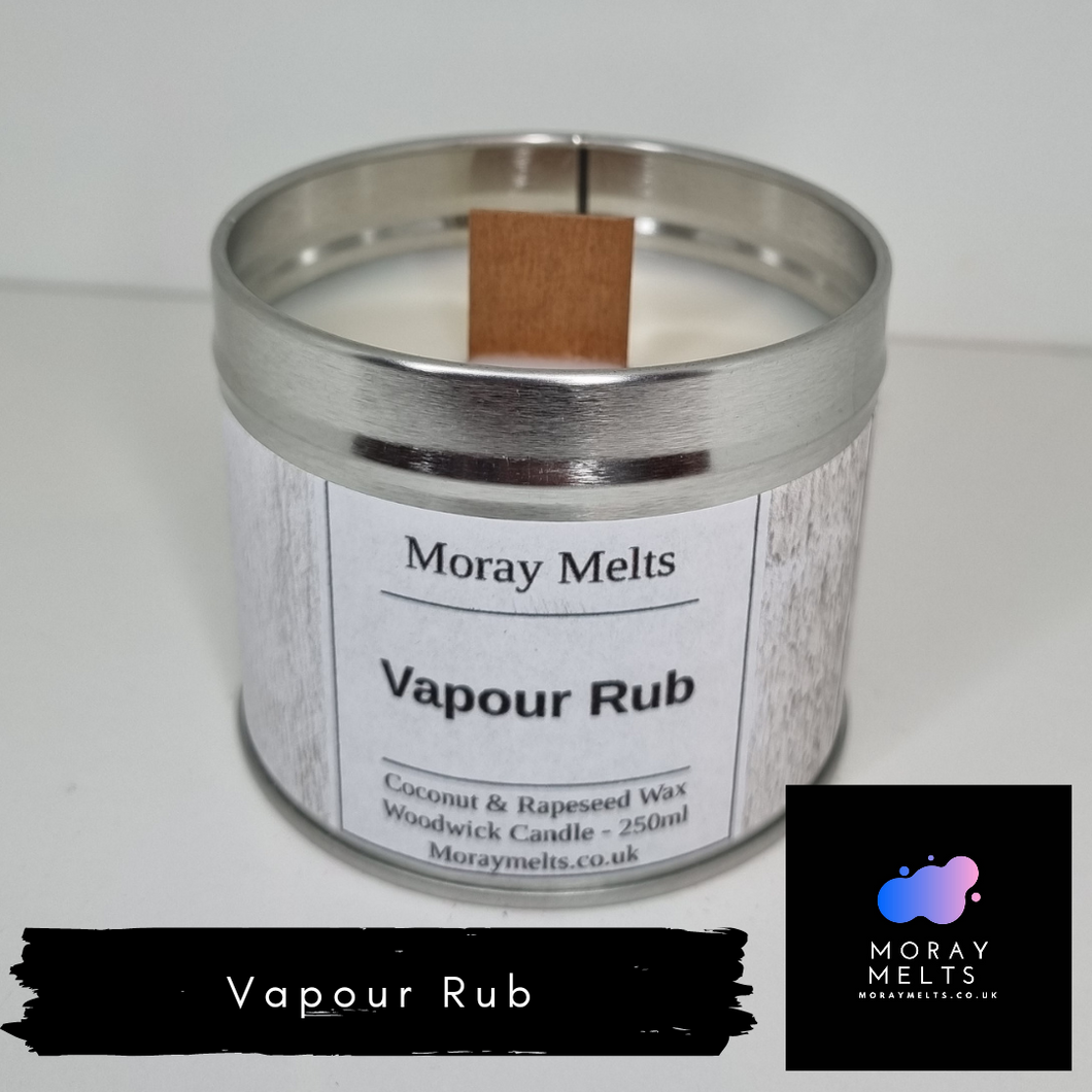 Vapour Rub Scented Candle Tin - 250ml - Moray Melts