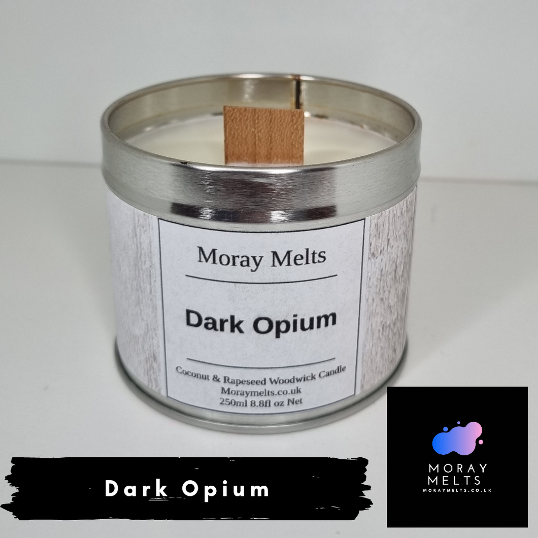 Dark Opium Scented Candle Tin - 250ml - Moray Melts