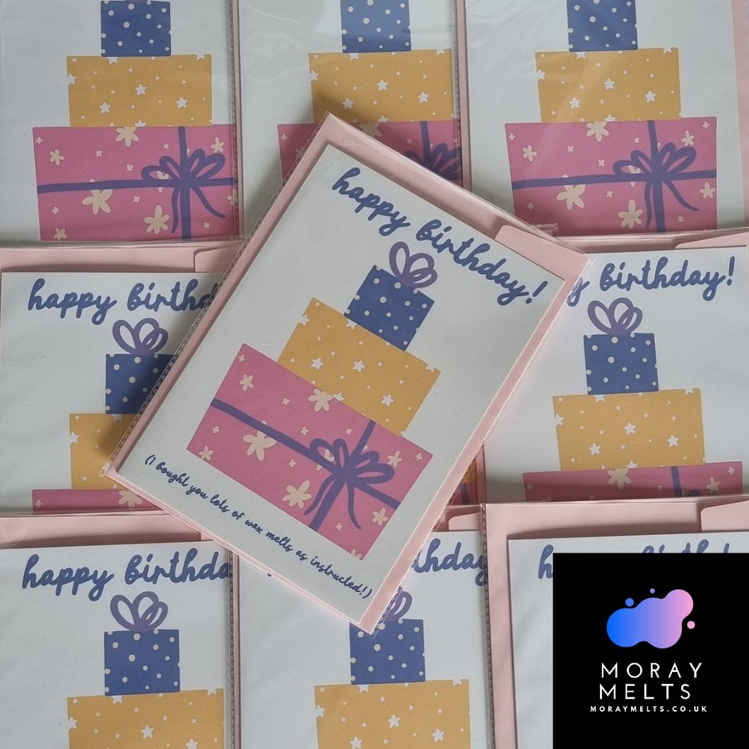 Happy Birthday A5 Card - Pink Present