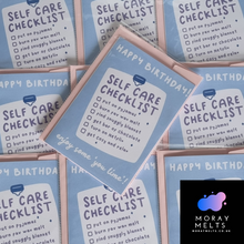Load image into Gallery viewer, Self Care Checklist A5 Card - Blue
