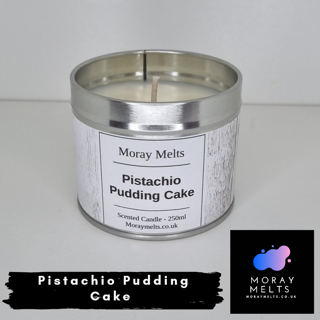 Pistachio Pudding Cake Scented Candle Tin - 250ML