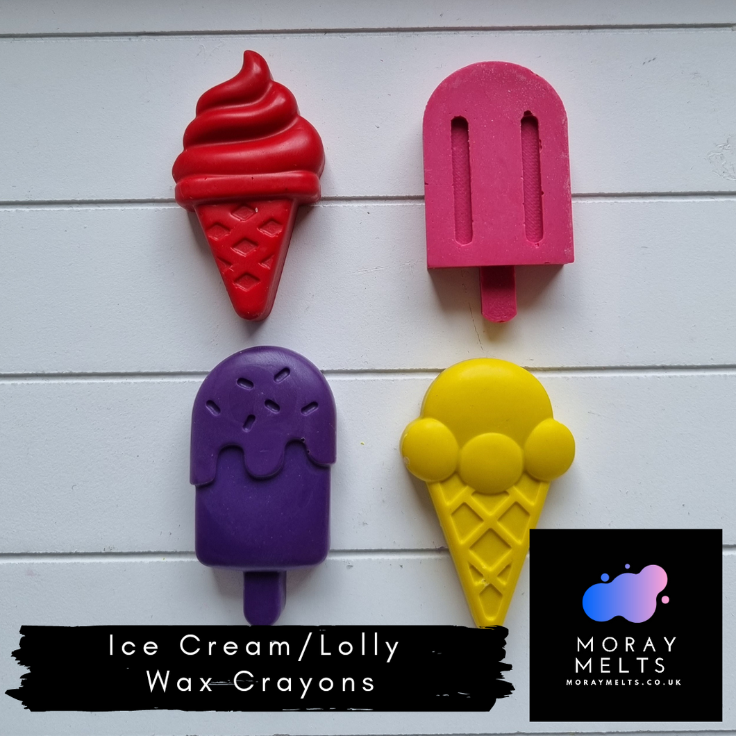 Ice Cream/lolly Shape Recycled Wax Crayons - 4 Pack