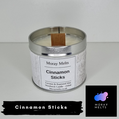 Cinnamon Sticks Scented Candle Tin - 250ml - Moray Melts