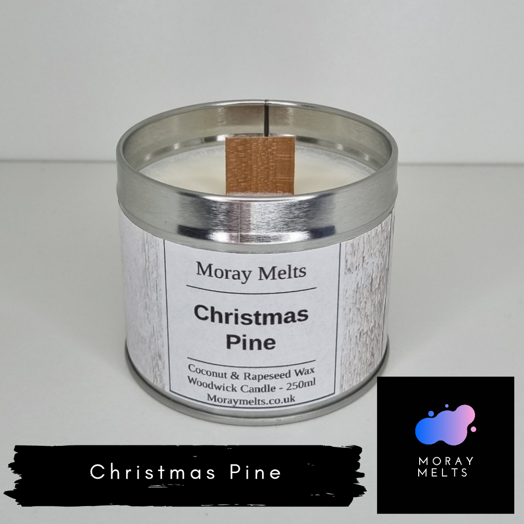 Christmas Pine Scented Candle Tin - 250ml
