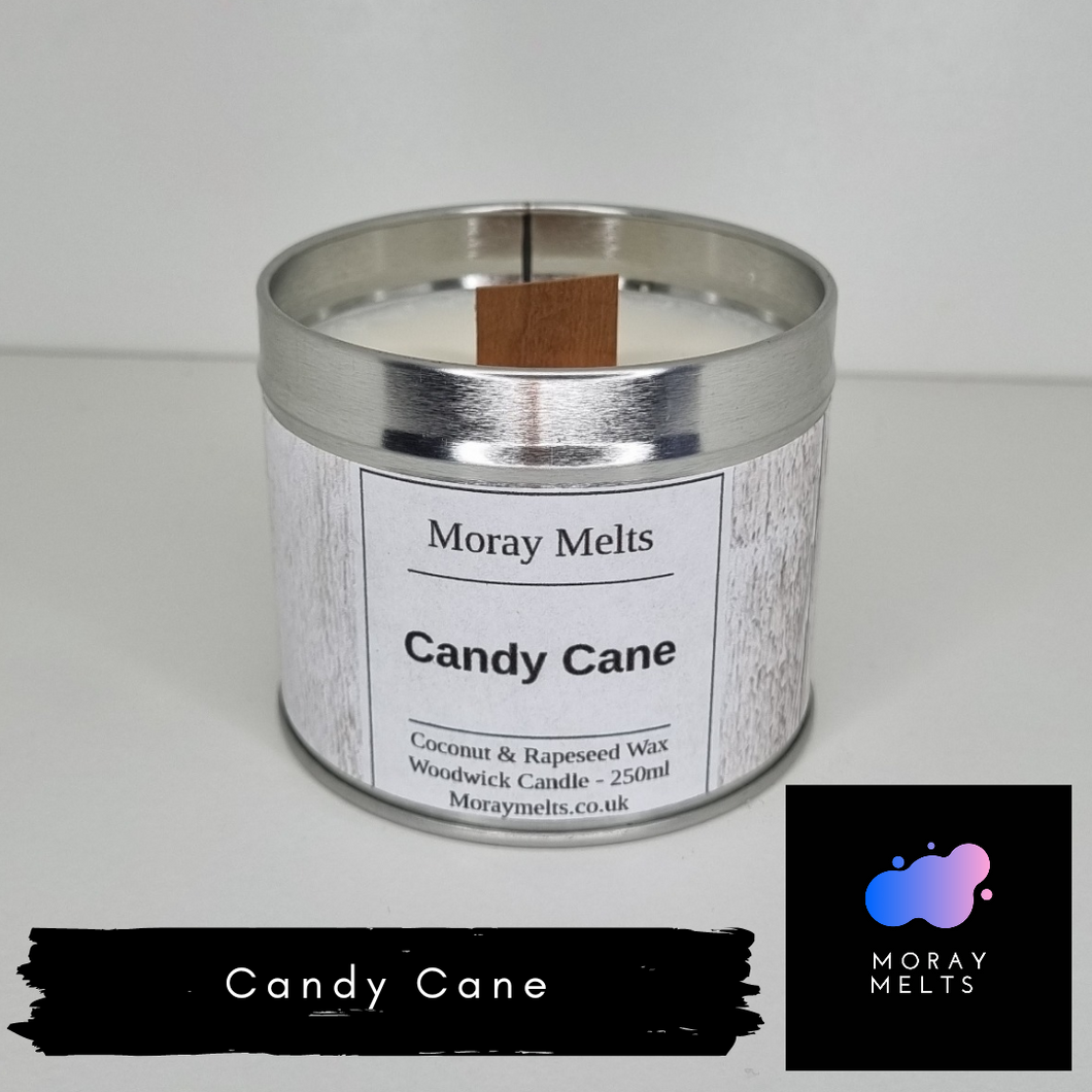 Candy Cane Scented Candle Tin - 250ml