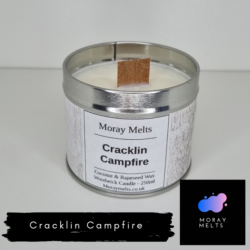 Cracklin Campfire Scented Candle Tin - 250ml
