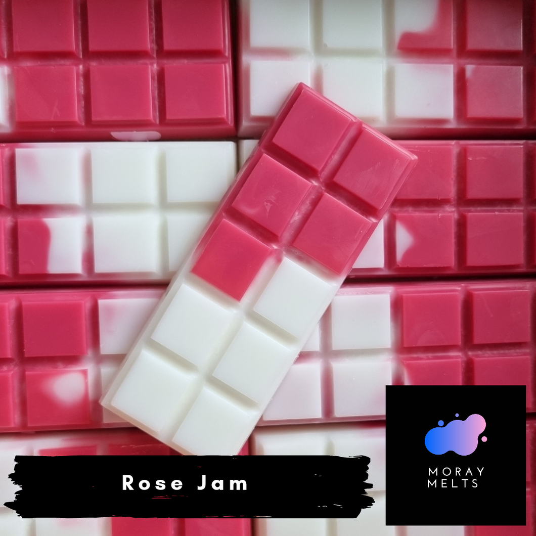 Rose Jam  Wax Melt Snap Bar - 50g - Moray Melts