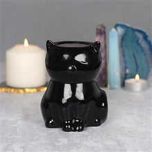 Load image into Gallery viewer, Black Cat Wax Melter / Oil Burner 12cm - Moray Melts
