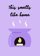 Load image into Gallery viewer, This Smells Like Home A5 Card - Purple
