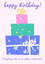 Load image into Gallery viewer, Happy Birthday A5 Card - Blue Present
