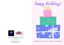 Load image into Gallery viewer, Happy Birthday A5 Card - Blue Present
