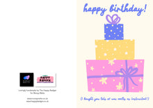 Load image into Gallery viewer, Happy Birthday A5 Card - Pink Present

