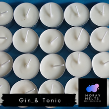 Load image into Gallery viewer, Gin &amp; Tonic Tealight Candle Box - Qty 9 OR 20 - Moray Melts
