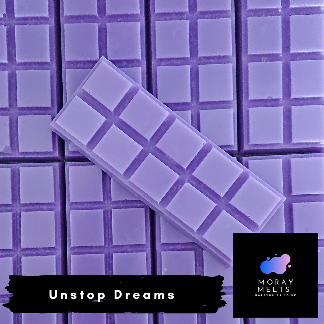 Unstop Dreams Wax Melt Snap Bars QTY 6 per pack - WHOLESALE ONLY